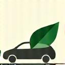 Icône feuille de voiture verte